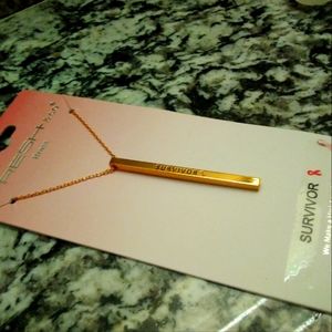 Breast Cancer Survivor Rose Gold Necklace 💕💗🎀